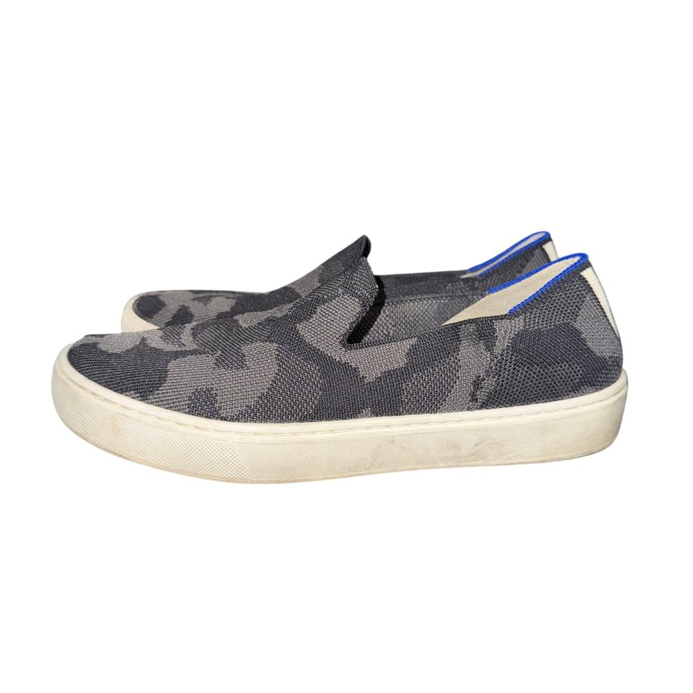 Rothy's The Original Slip On Sneaker Women's Size 6 Black Camo Knit Shoes